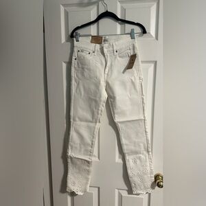 NEW WITH TAG - Ralph Lauren White Cropped Ankle Jeans